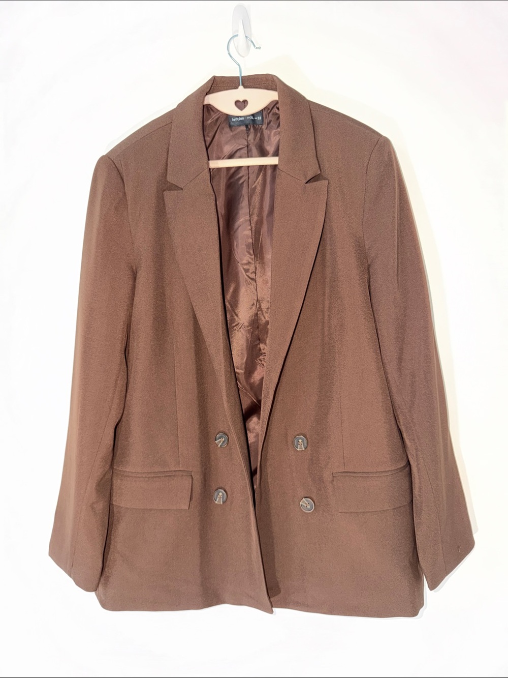 Women's Brown Double-Breasted Blazer by Talbots